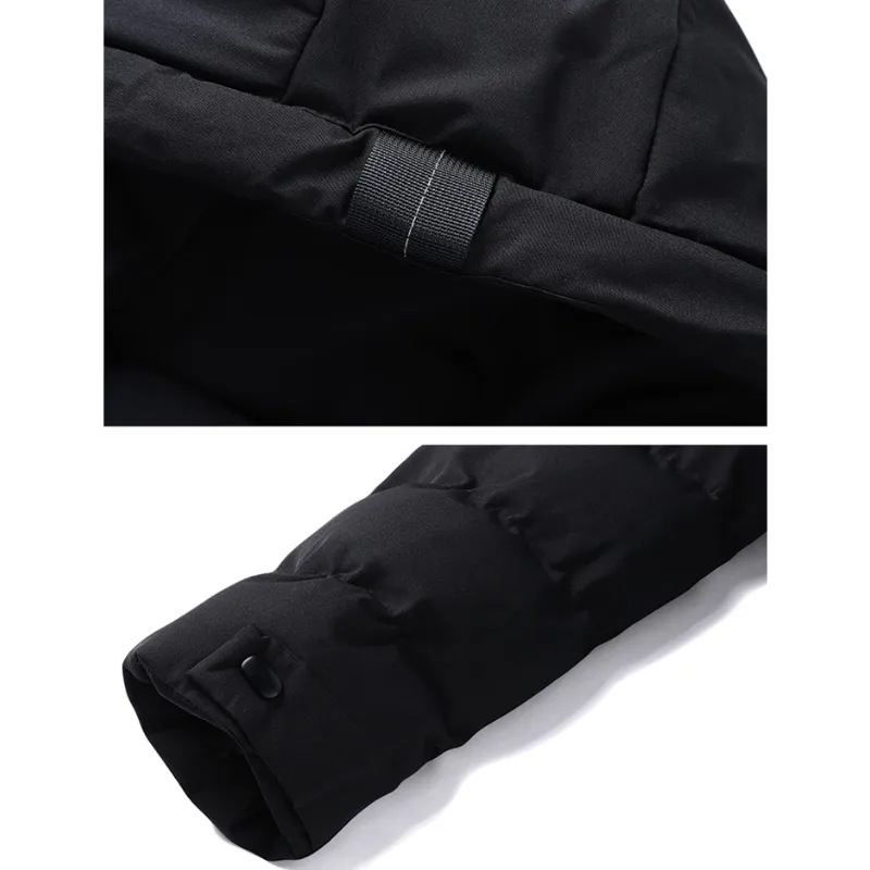 Men's Casual Long Puffer Jacket with Hood in Solid Colour | Ideal for Autumn/Winter