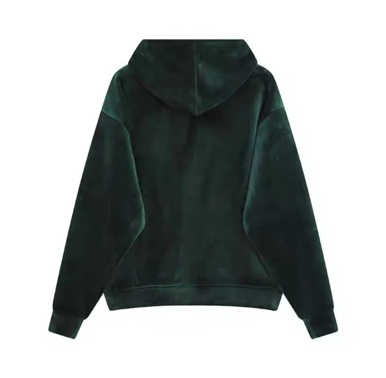 Men's Premium Silky Velour Oversized Chest Pocket Hoodie