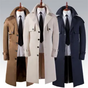 Men's Trench Coat Super Long Over