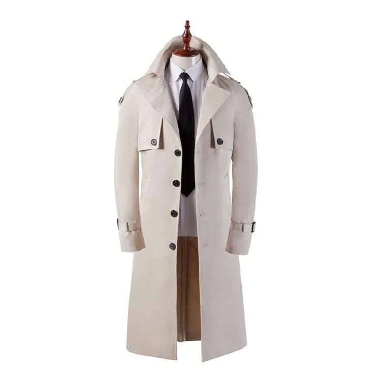 Men's Trench Coat Super Long Over