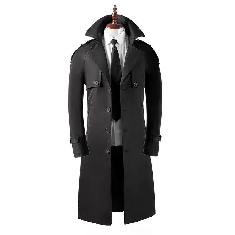 Men's Trench Coat Super Long Over