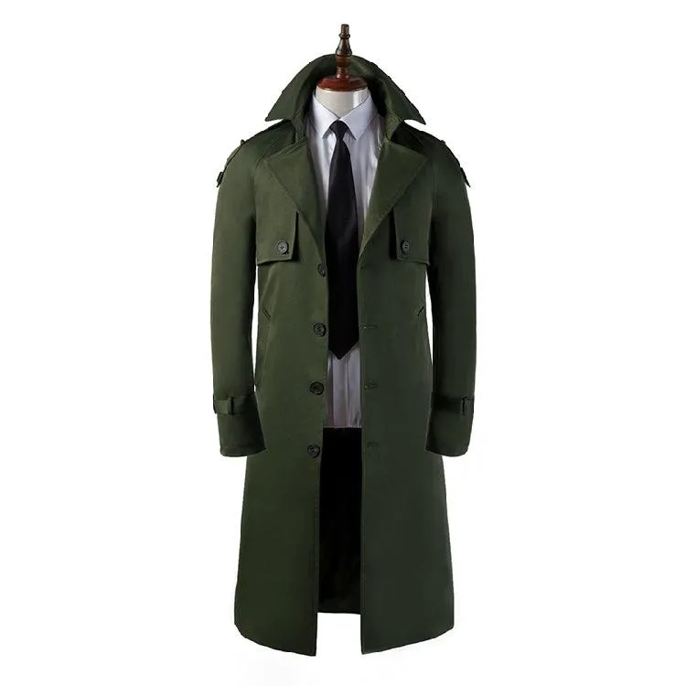 Men's Trench Coat Super Long Over