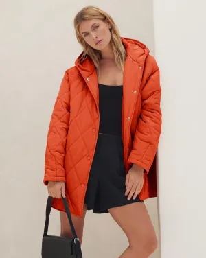 MEROKEETY Long Sleeve Lightweight Hooded Puffer Jacket Coat