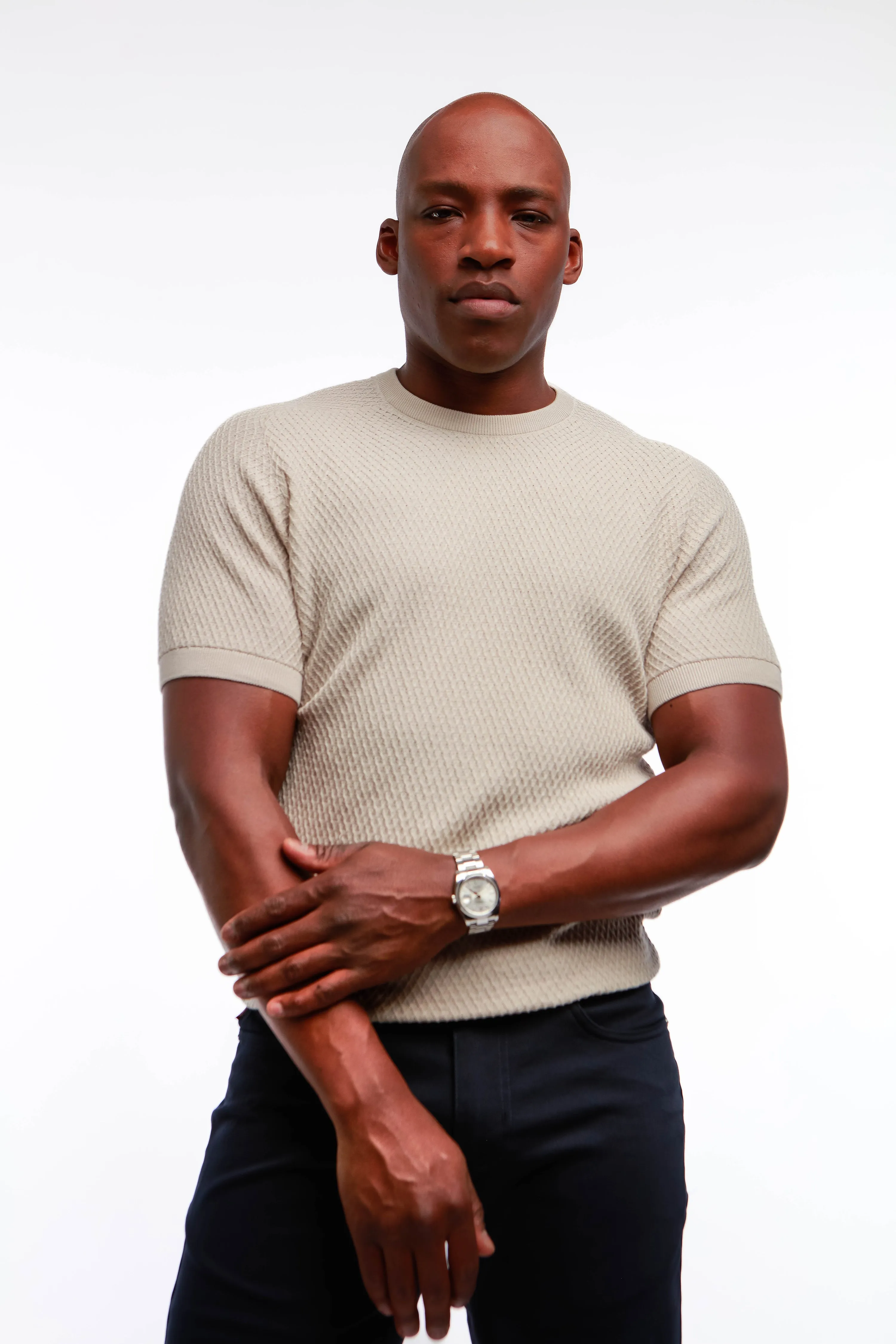 Monaco Knit Crewneck Beige