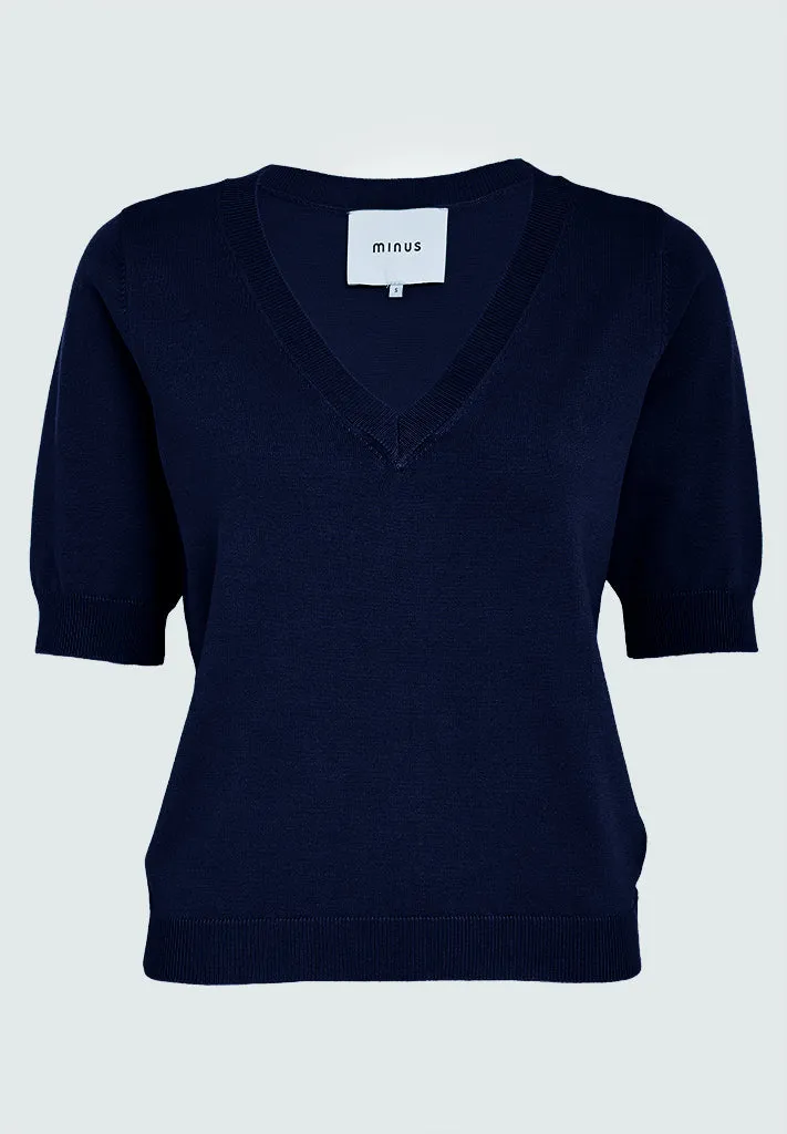 MSMilla Knit T-Shirt - Black Iris Solid