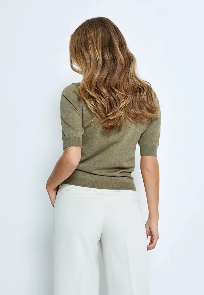 MSMilla Knit T-Shirt - Gothic Olive Melange