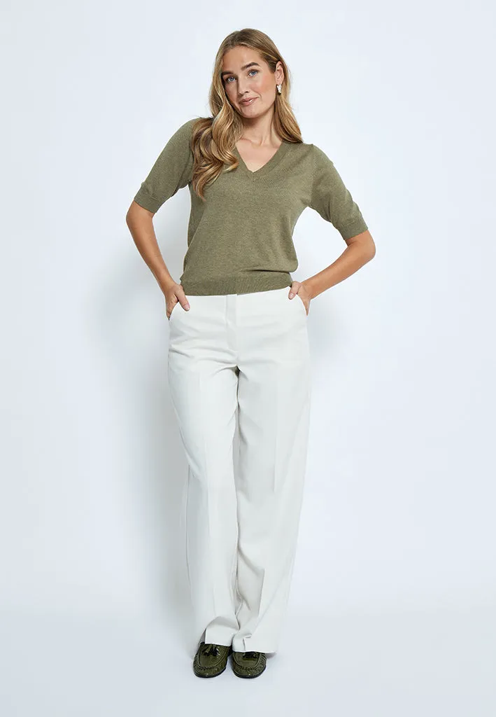 MSMilla Knit T-Shirt - Gothic Olive Melange