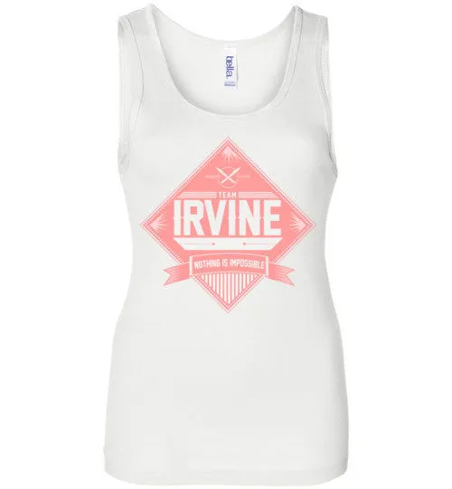 *NEW* Team Irvine "Nothing is Impossible" Tank - Pink/White - Ladies