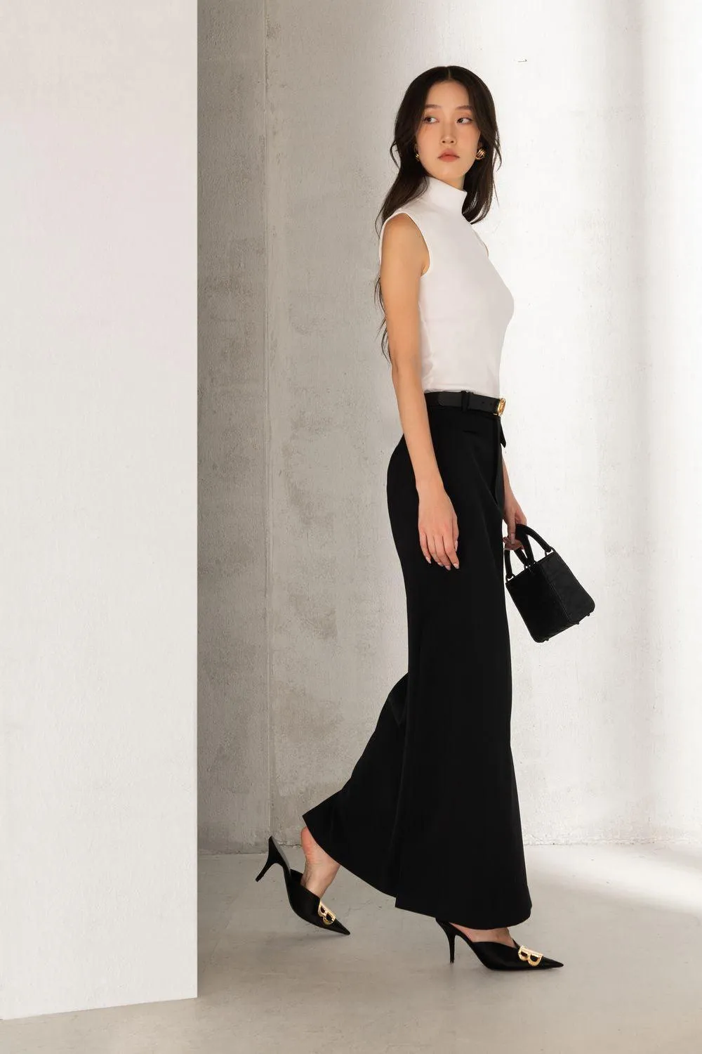 Olive Bodycon Sleeveless Wool Top