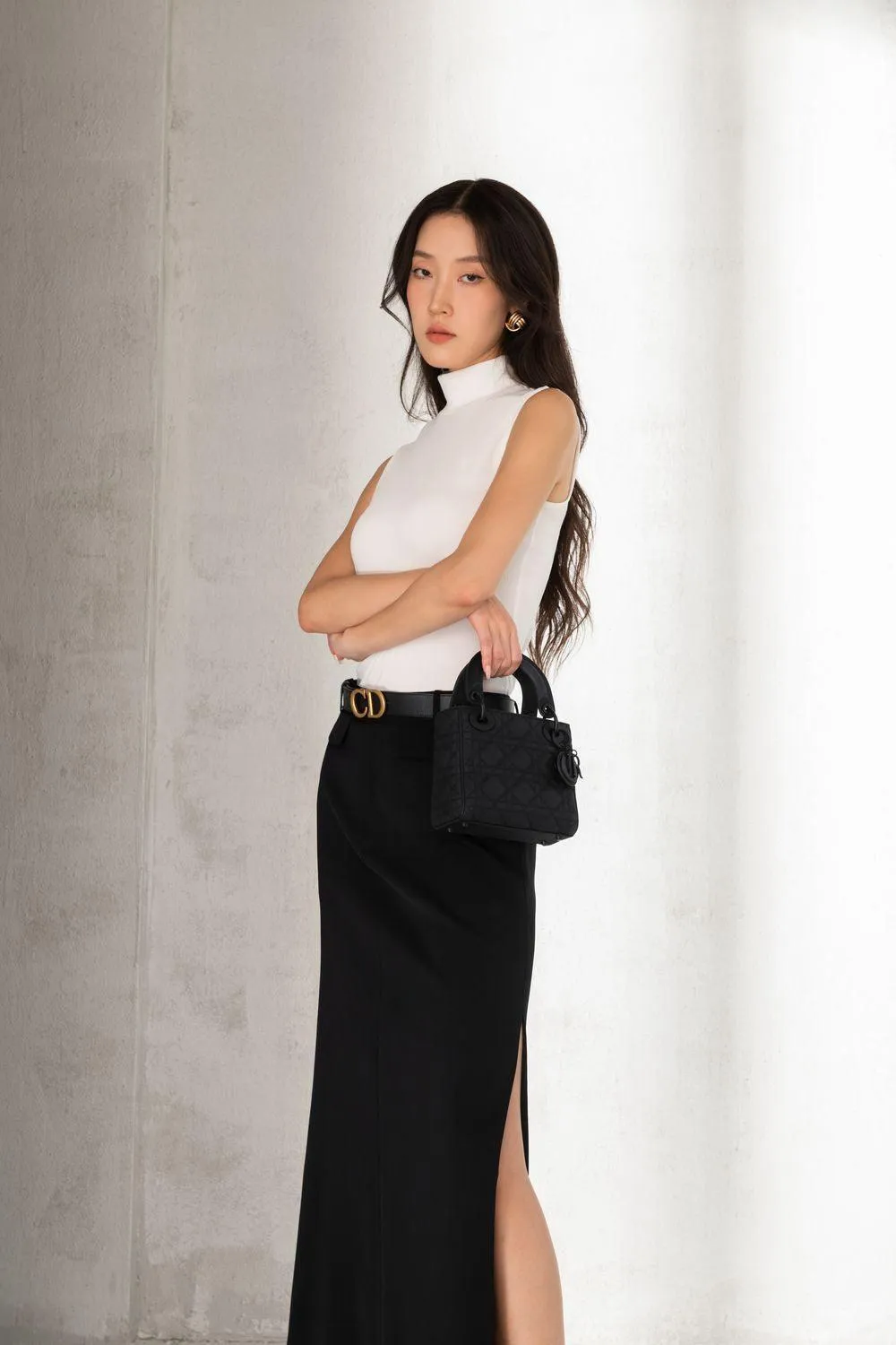 Olive Bodycon Sleeveless Wool Top