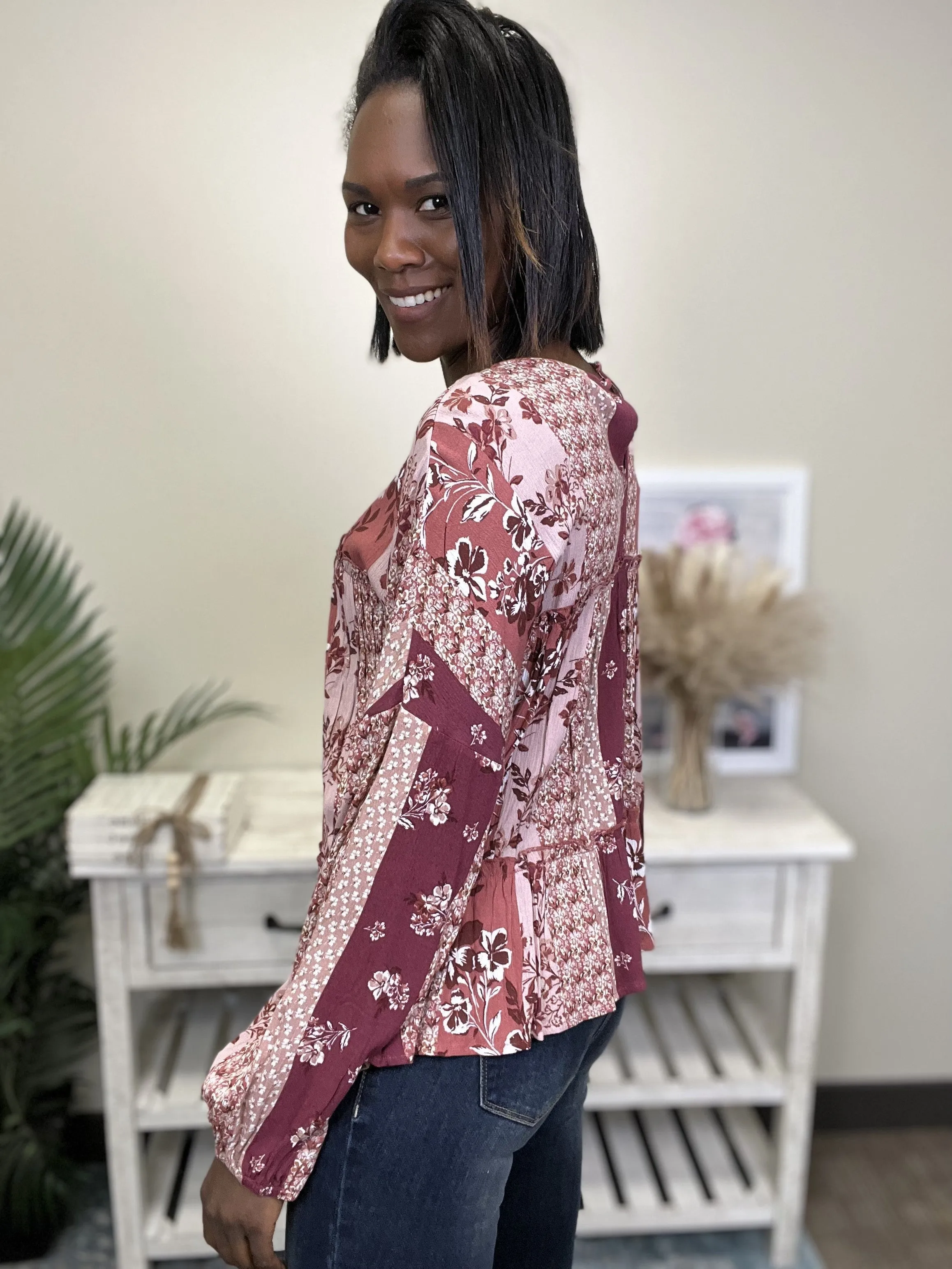 Perfection Held Here Long Sleeve Top * Final Sale*