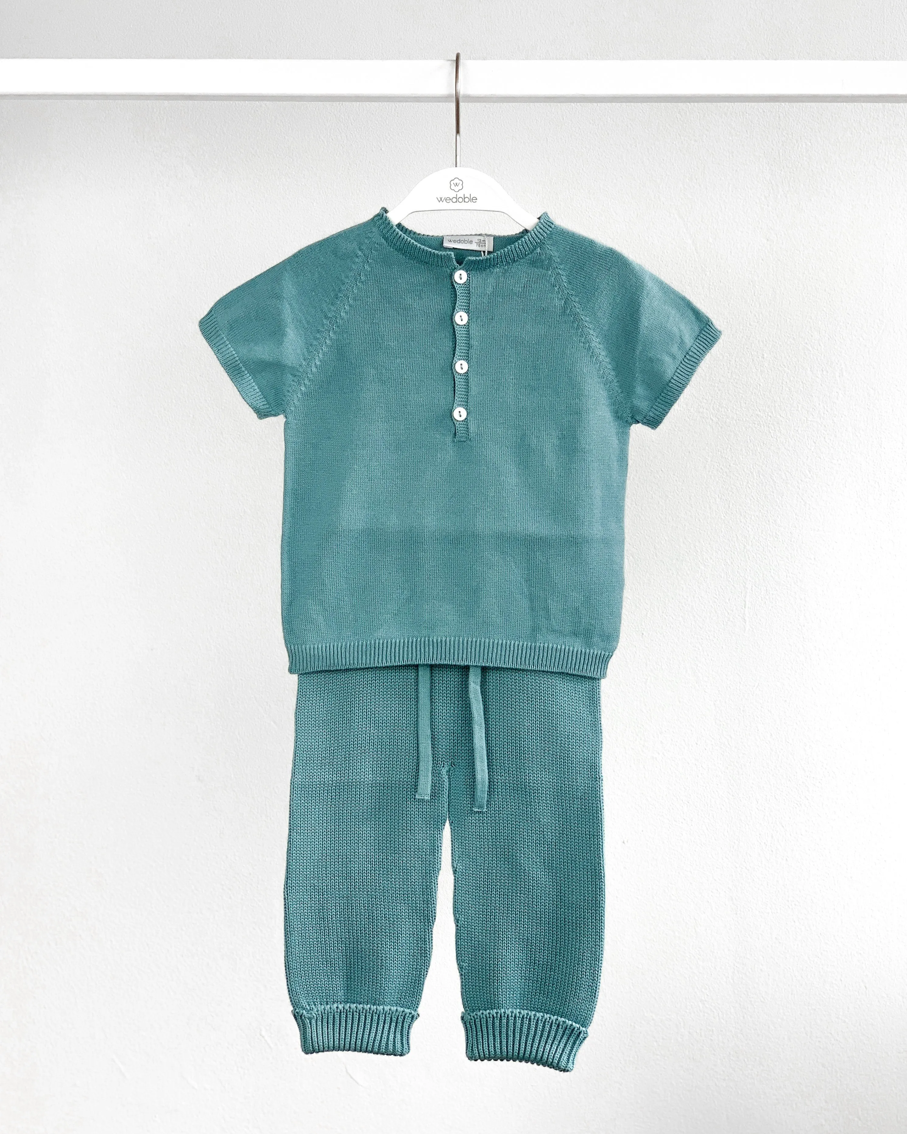 "Herbie" Teal Knitted Tracksuit