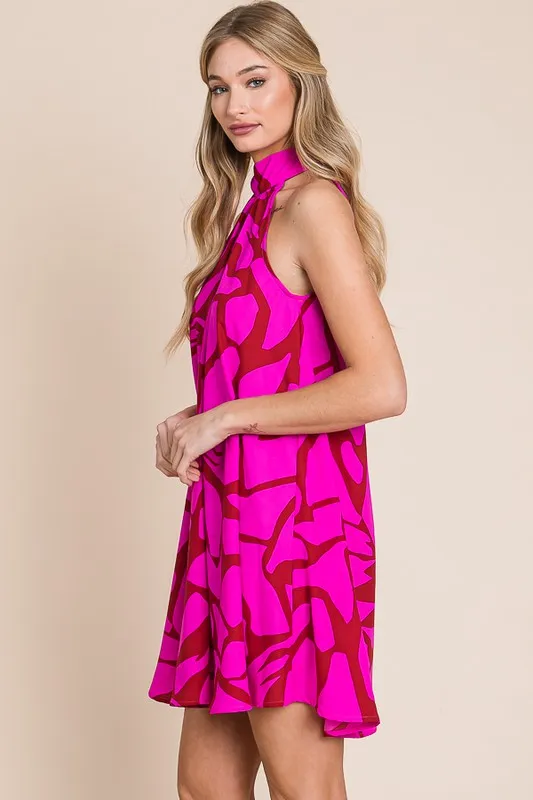 Resort style halter neck short sundress PLUS SIZE - Online exclusive