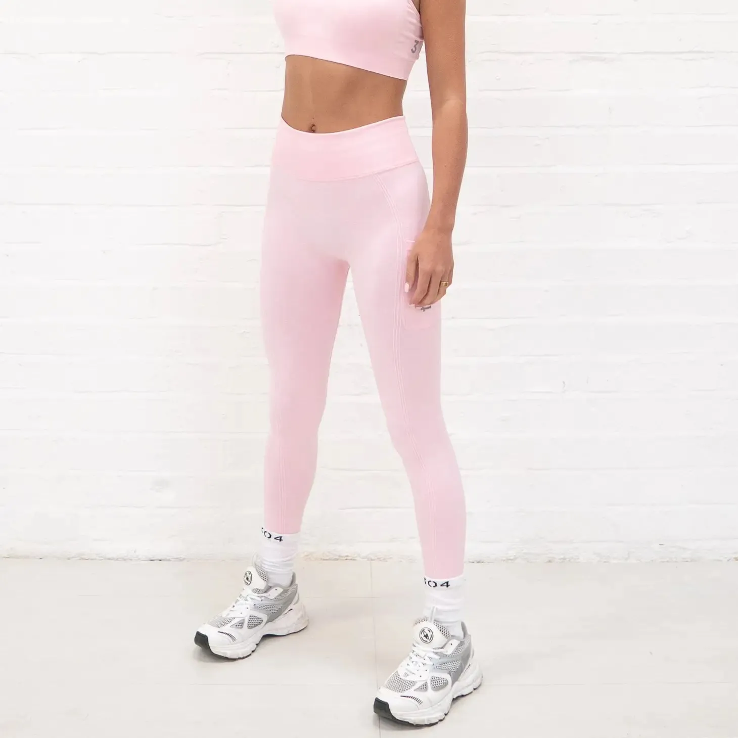 Ribbed Active Athletic Legging Pink