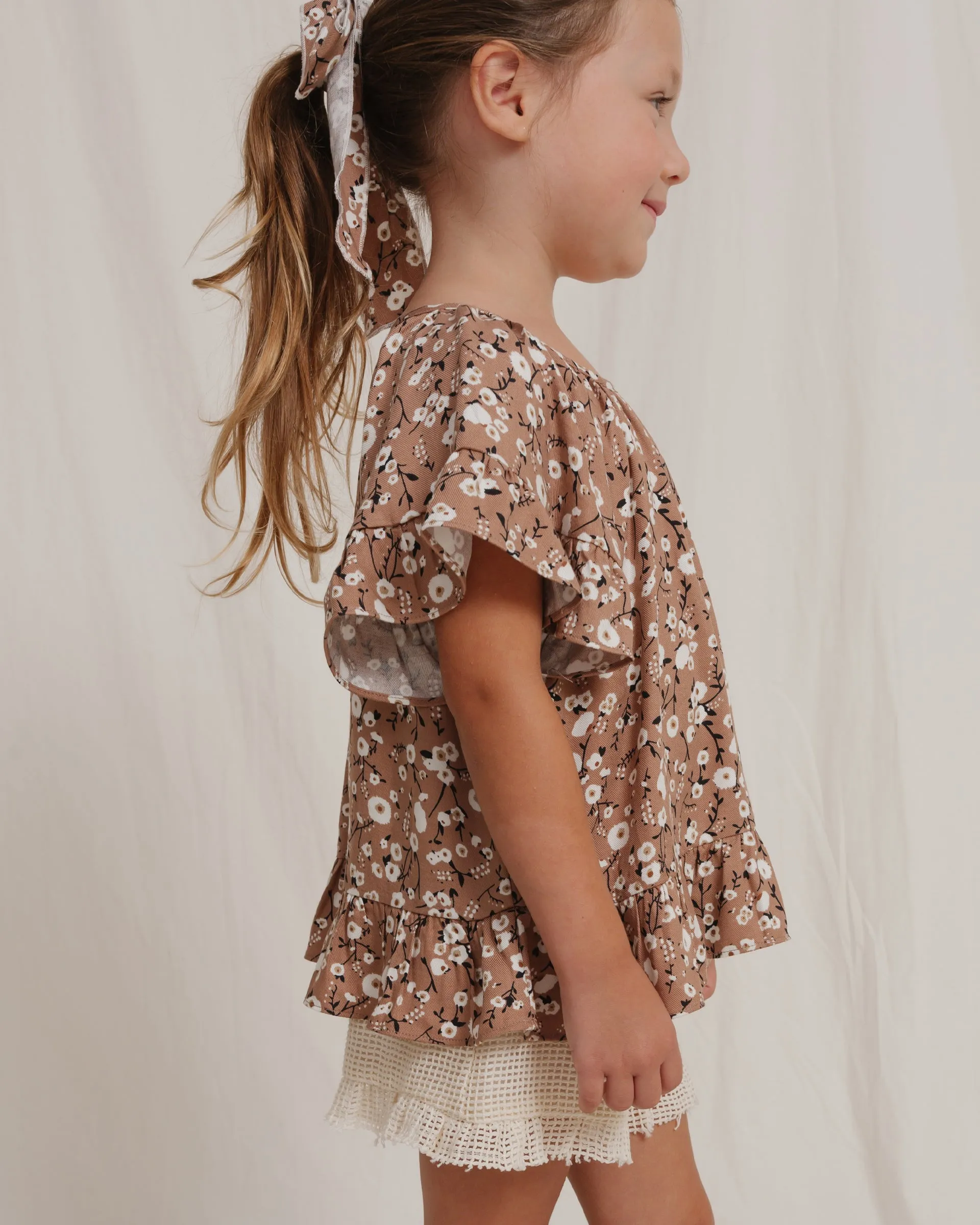 Rylee   Cru Butterfly Top - Terracotta Dahlia