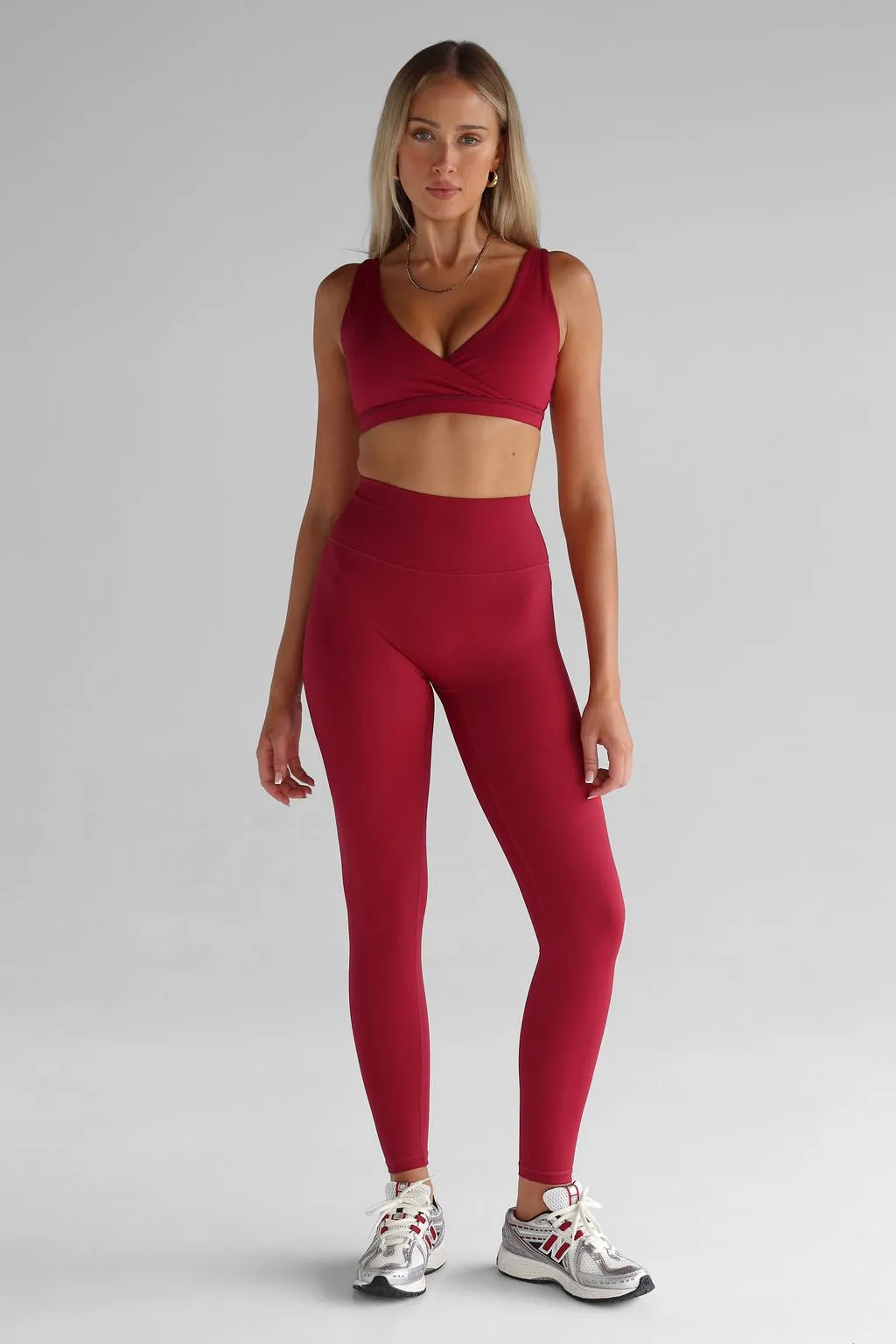 SCULPT Full Length Leggings - Cherry