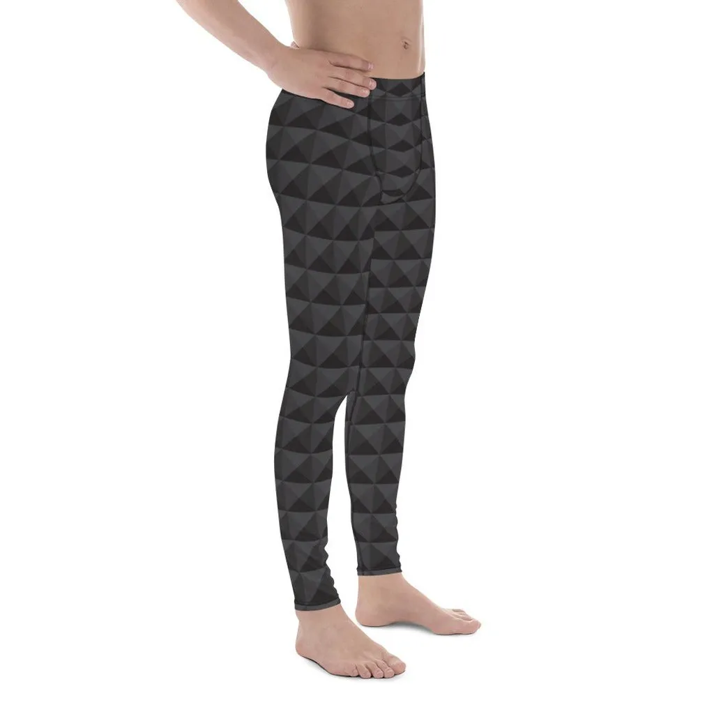 Seamless Cube Pattern Men's Leggings