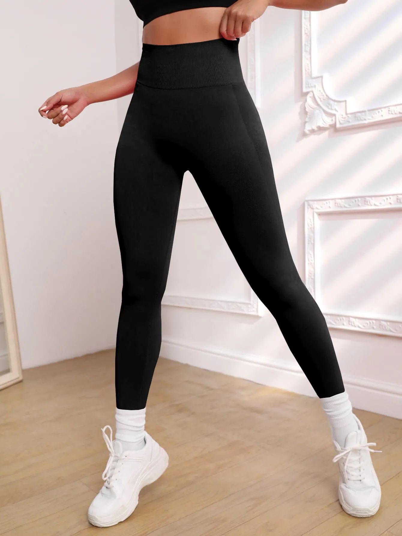 Solid Wideband Waist Active Leggings SS23