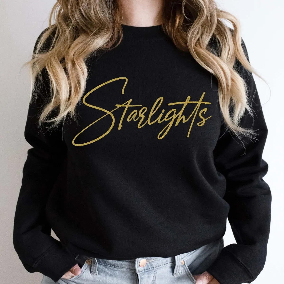 Starlights Script Gold Shimmer