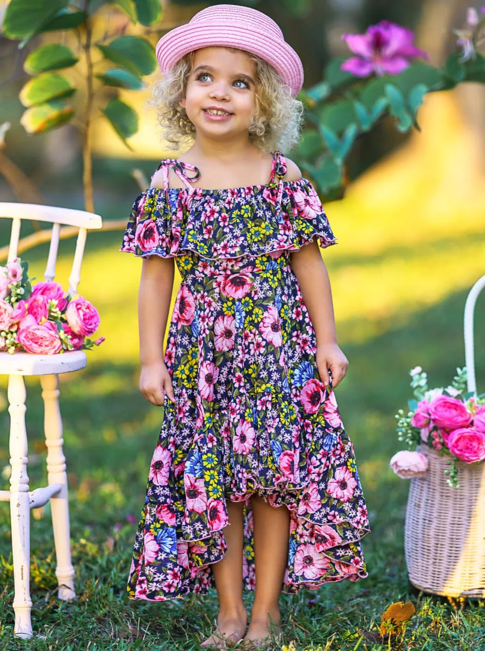 Summer Night's Dream Cold Shoulder Maxi Sundress
