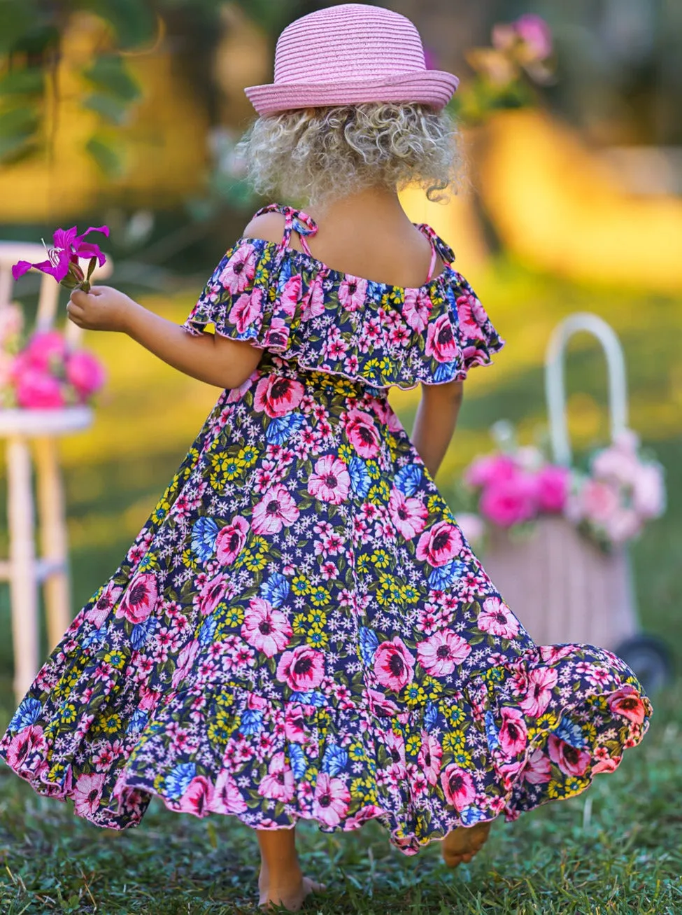 Summer Night's Dream Cold Shoulder Maxi Sundress