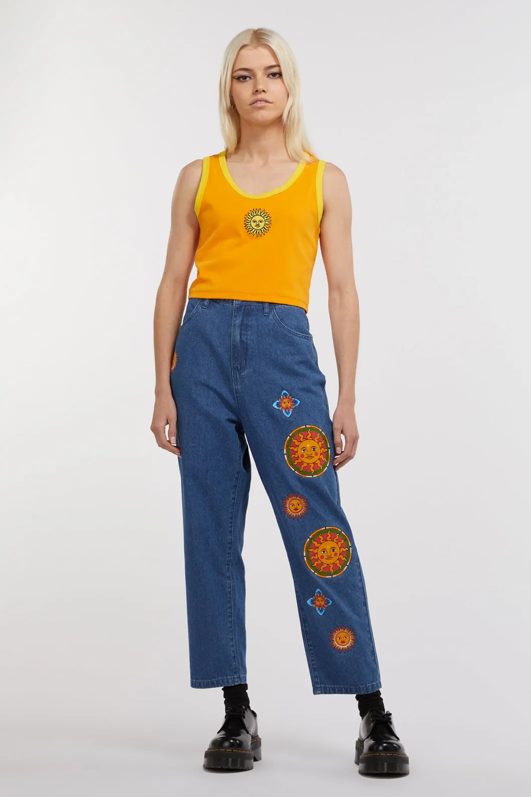 Sun Embroidery Tank