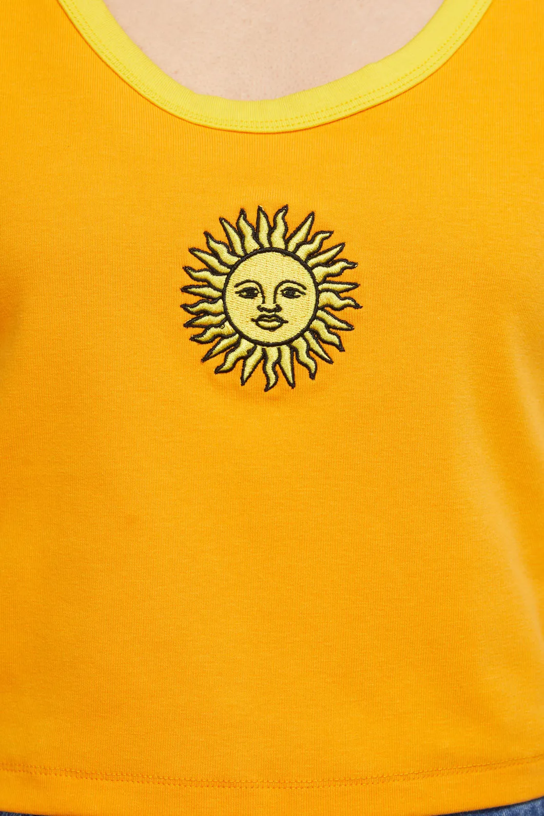 Sun Embroidery Tank