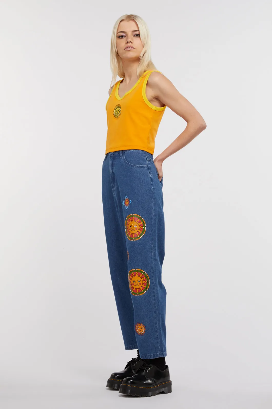 Sun Embroidery Tank