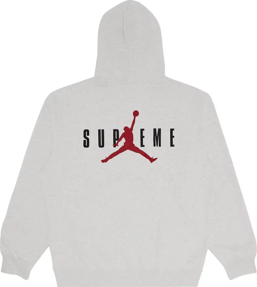 Supreme Hoodie x Jordan Ash Grey