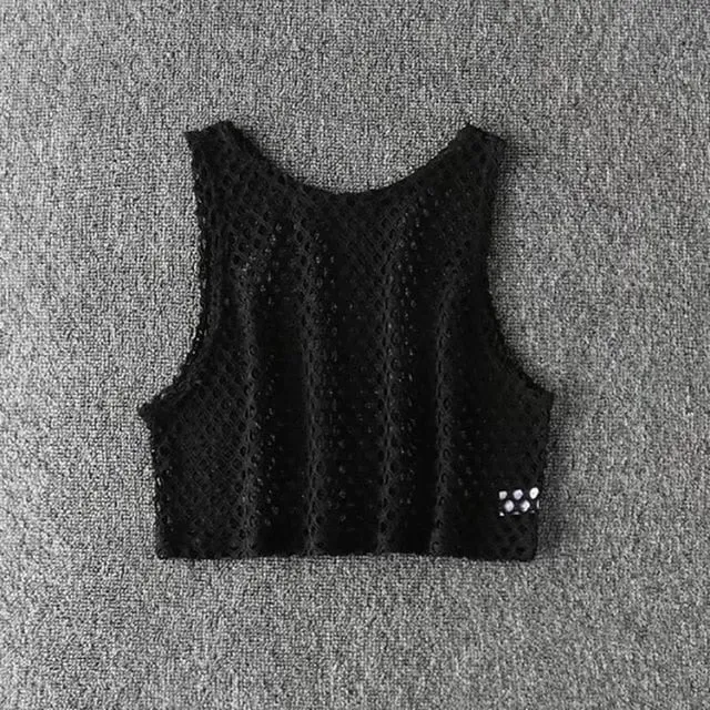 TEEK - Mesh cropped Tank