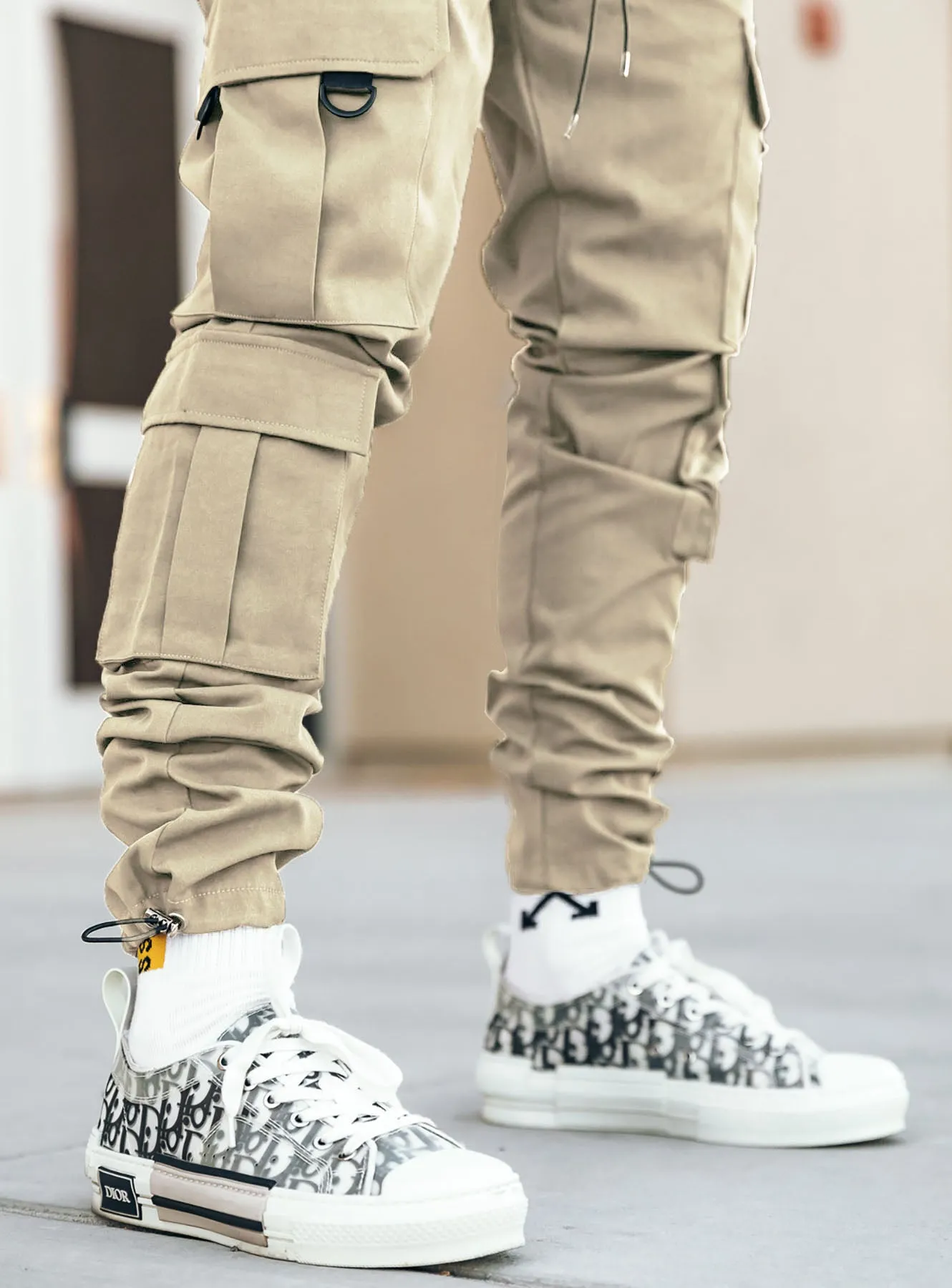Utility Cargo Pants V10 in Beige
