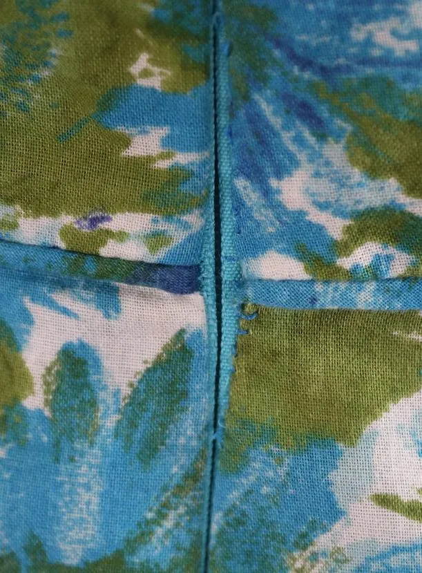 Vintage 1960s Blue Floral Print Cotton Sundress
