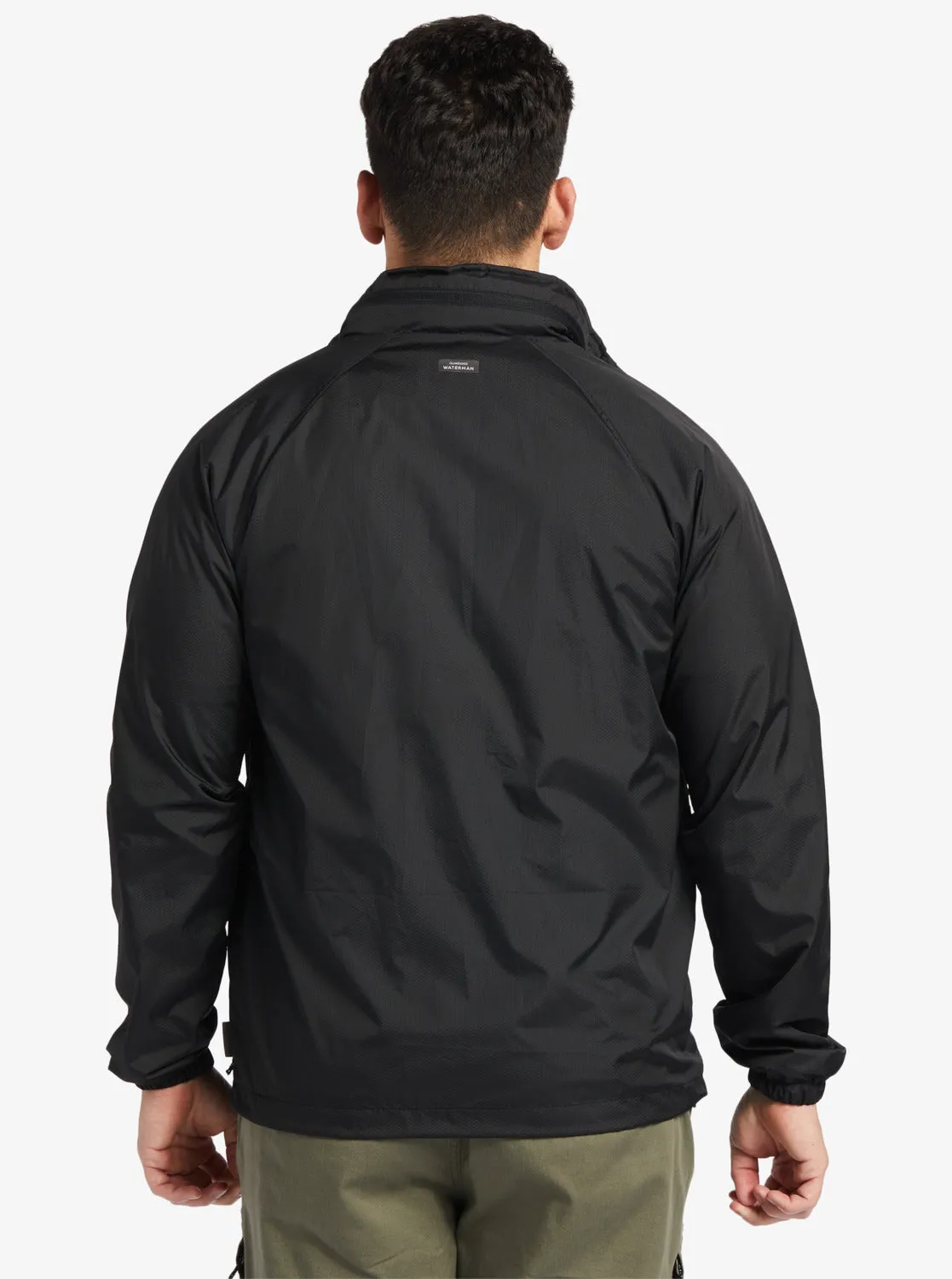 Waterman Shell Shock Water-Resistant Lightweight Mini Ripstop Windbreaker - Black