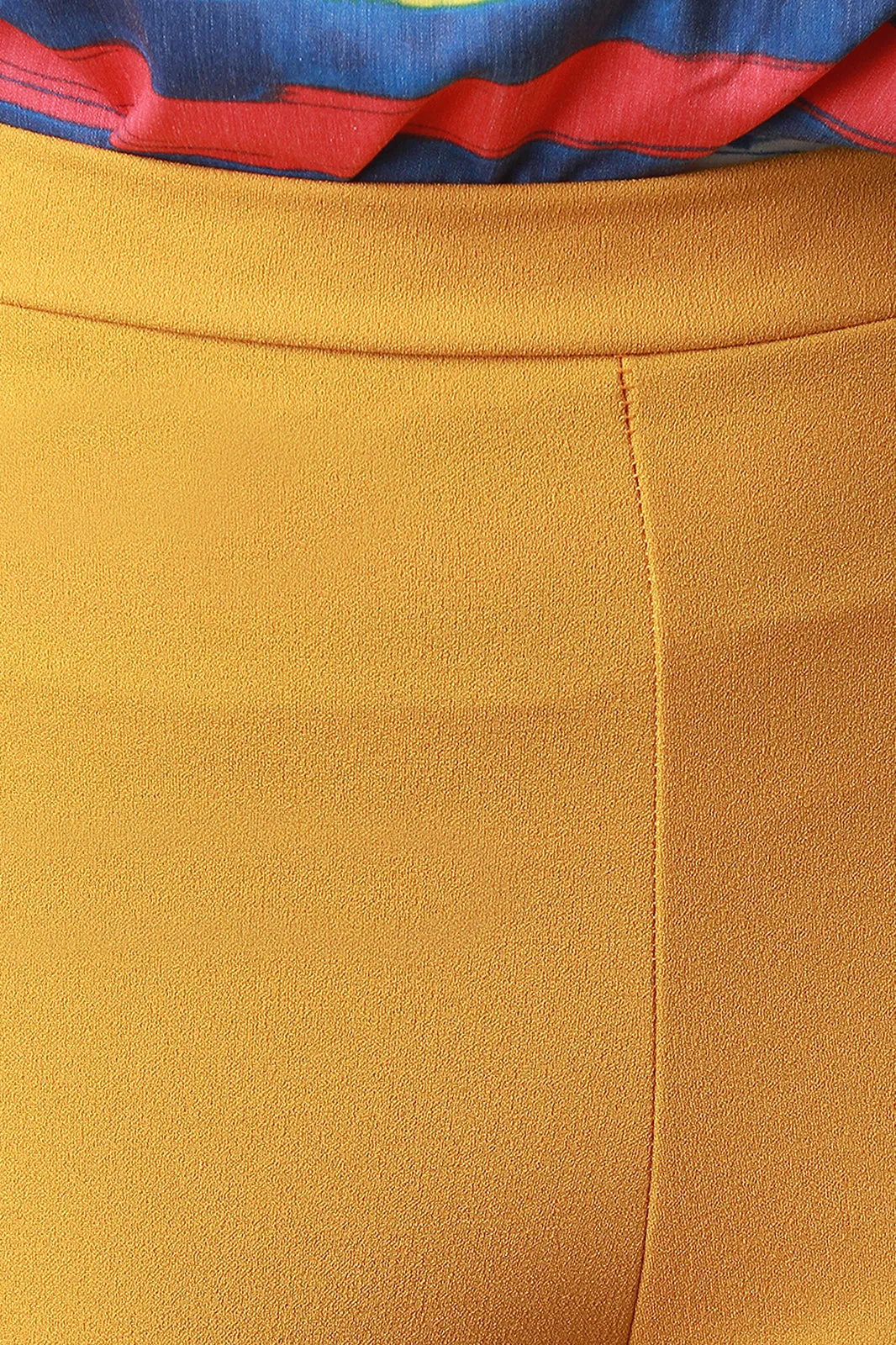 Zipper Back Wide Leg Pants